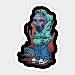 Mf doom - cute character Sticker